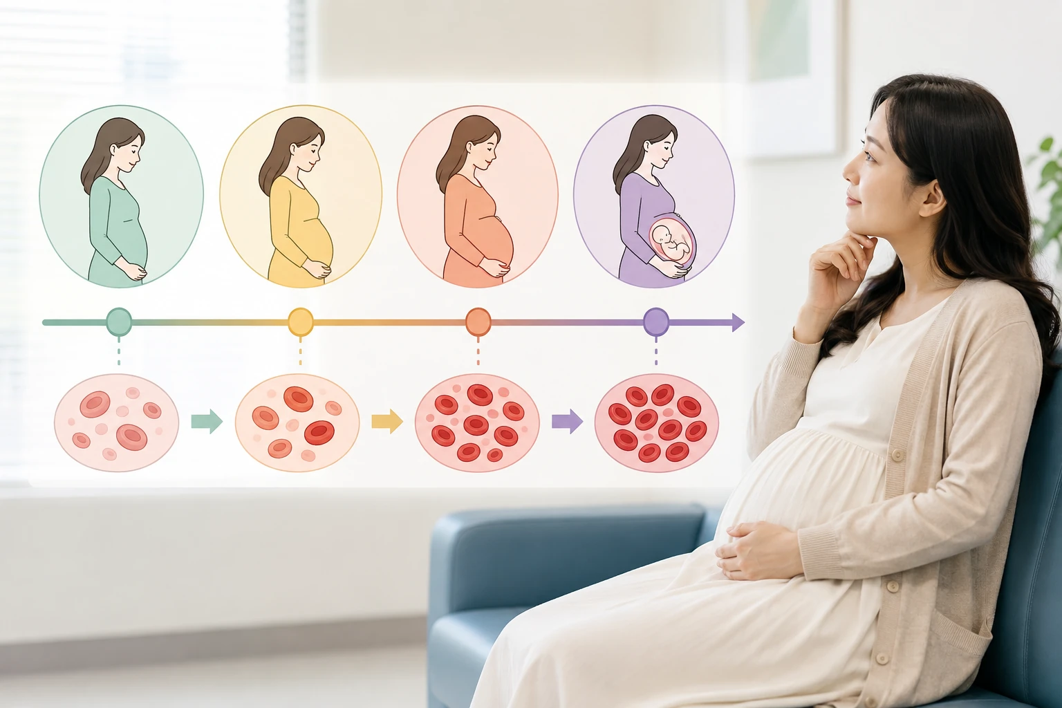 임신 빈혈이면 조산 위험이 커질까, 검사 시기별 차이 핵심 내용을 보여주는 대표 이미지