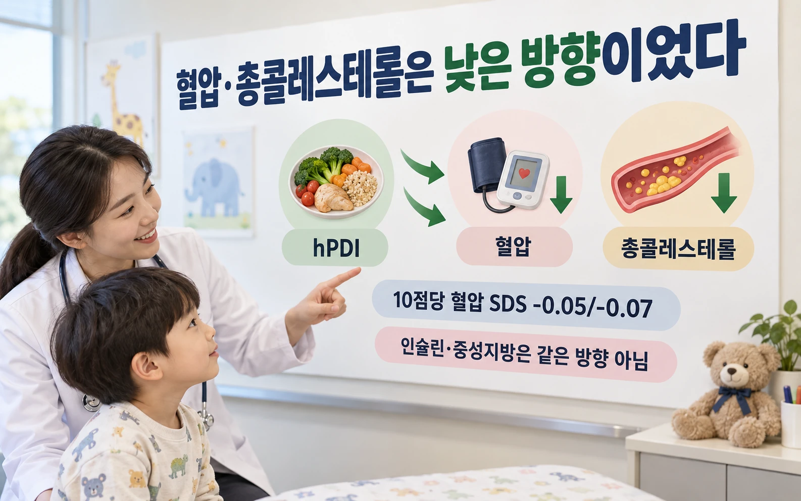 혈압과 콜레스테롤에서 관찰된 방향의 근거와 적용 범위