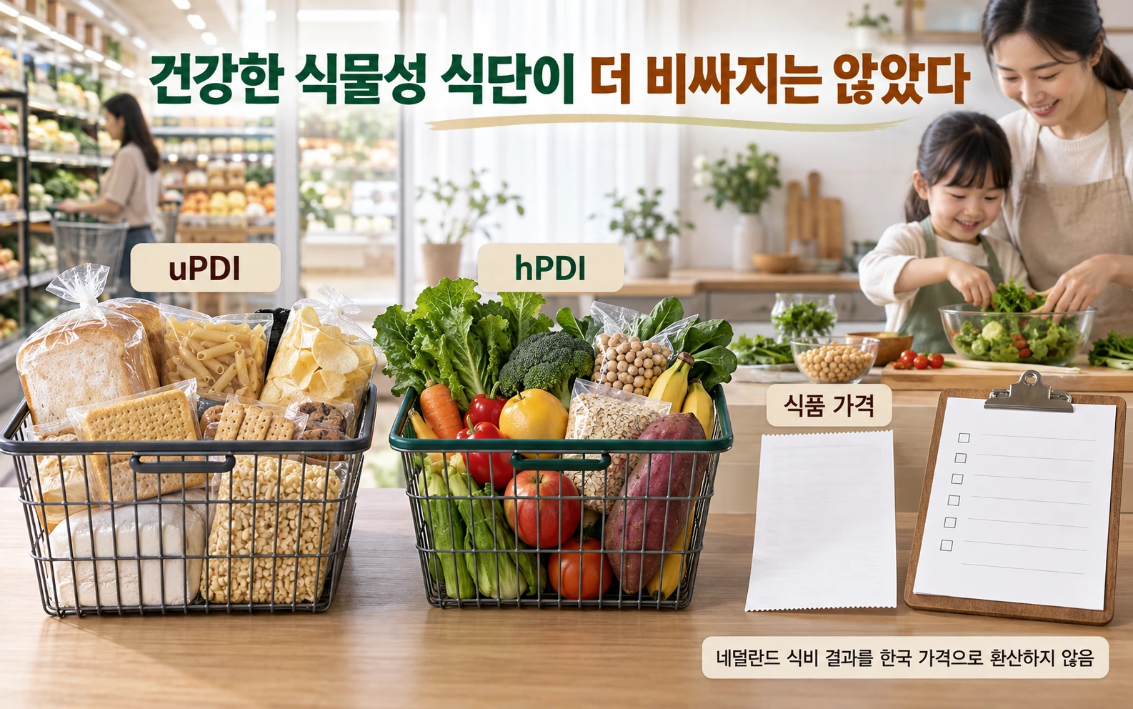 비용은 건강한 식물성 식단에서 더 높지 않았다의 근거와 적용 범위