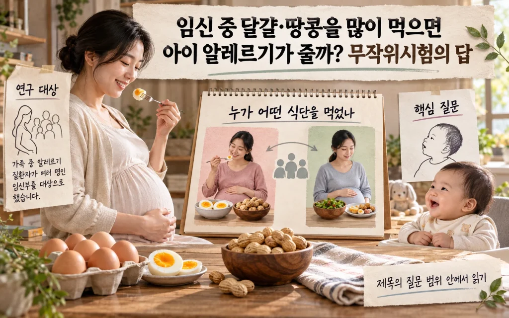 임신기 식단과 영아 알레르기 연구