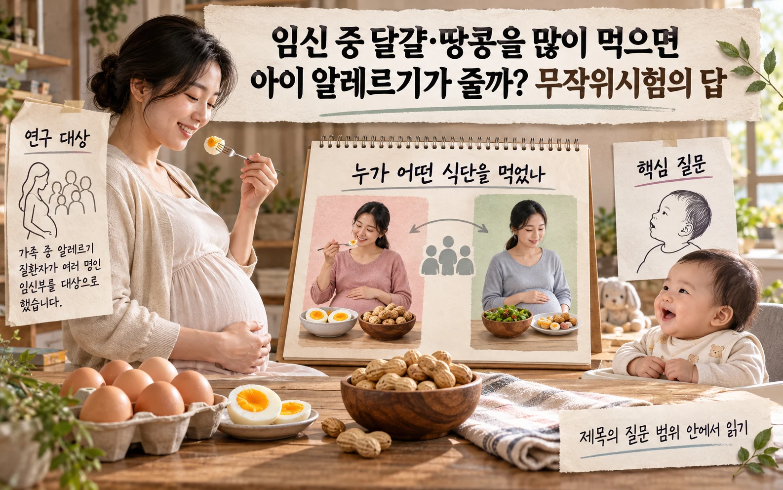 임신기 식단과 영아 알레르기 연구