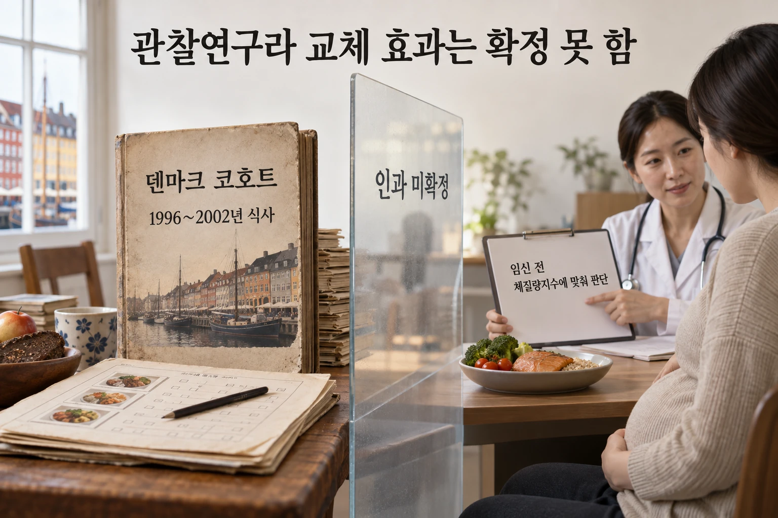 임신 중 단백질, 붉은 고기 대신 생선·닭고기를 먹으면 산후 체중이 덜 남을까 연구 결과와 적용 한계를 보여주는 5번째 인포그래픽