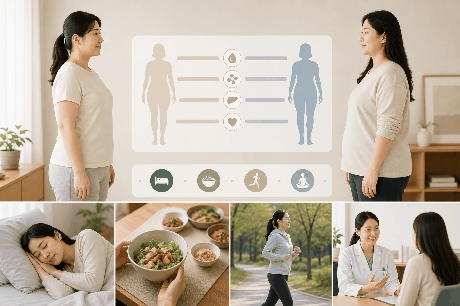 체중은 달랐지만 대사 지표는 대부분 같았습니다의 핵심 내용을 보여주는 정보 이미지