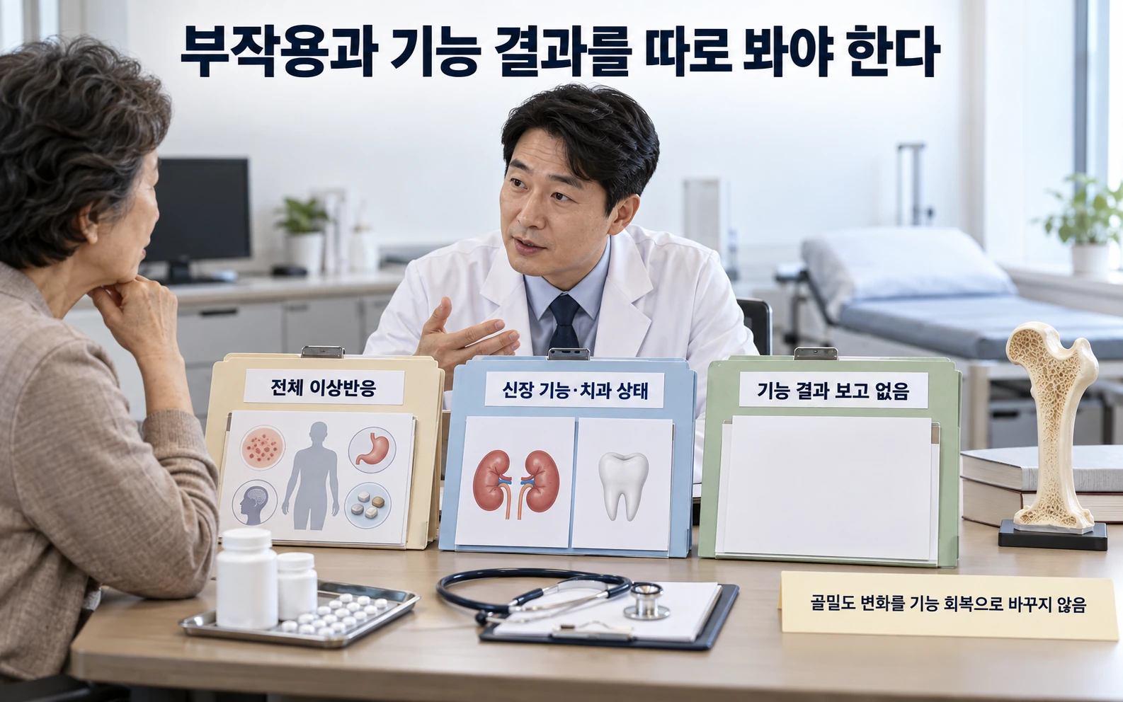 부작용과 기능 결과를 따로 봐야 한다의 근거와 적용 범위
