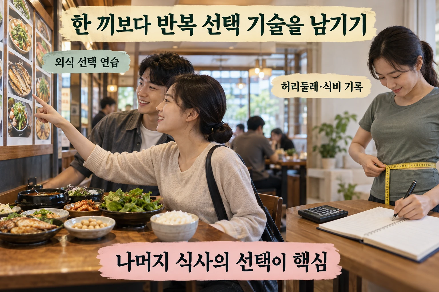 식단 수업과 한 끼 제공, 한 끼만 받을 때보다 체중이 더 줄었습니다 연구 결과와 적용 한계를 보여주는 4번째 인포그래픽