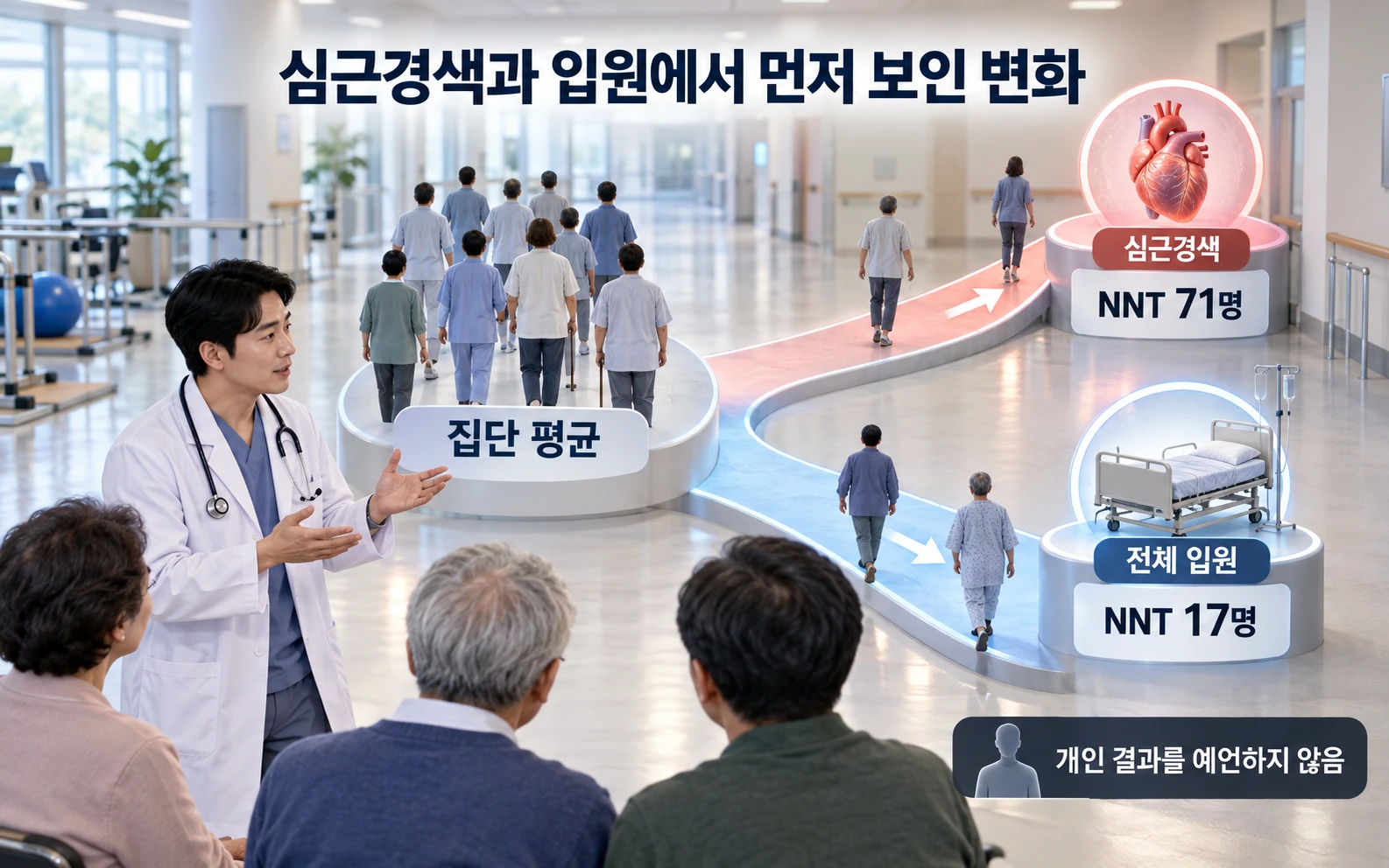 심근경색과 입원에서 먼저 보인 변화의 근거와 적용 범위