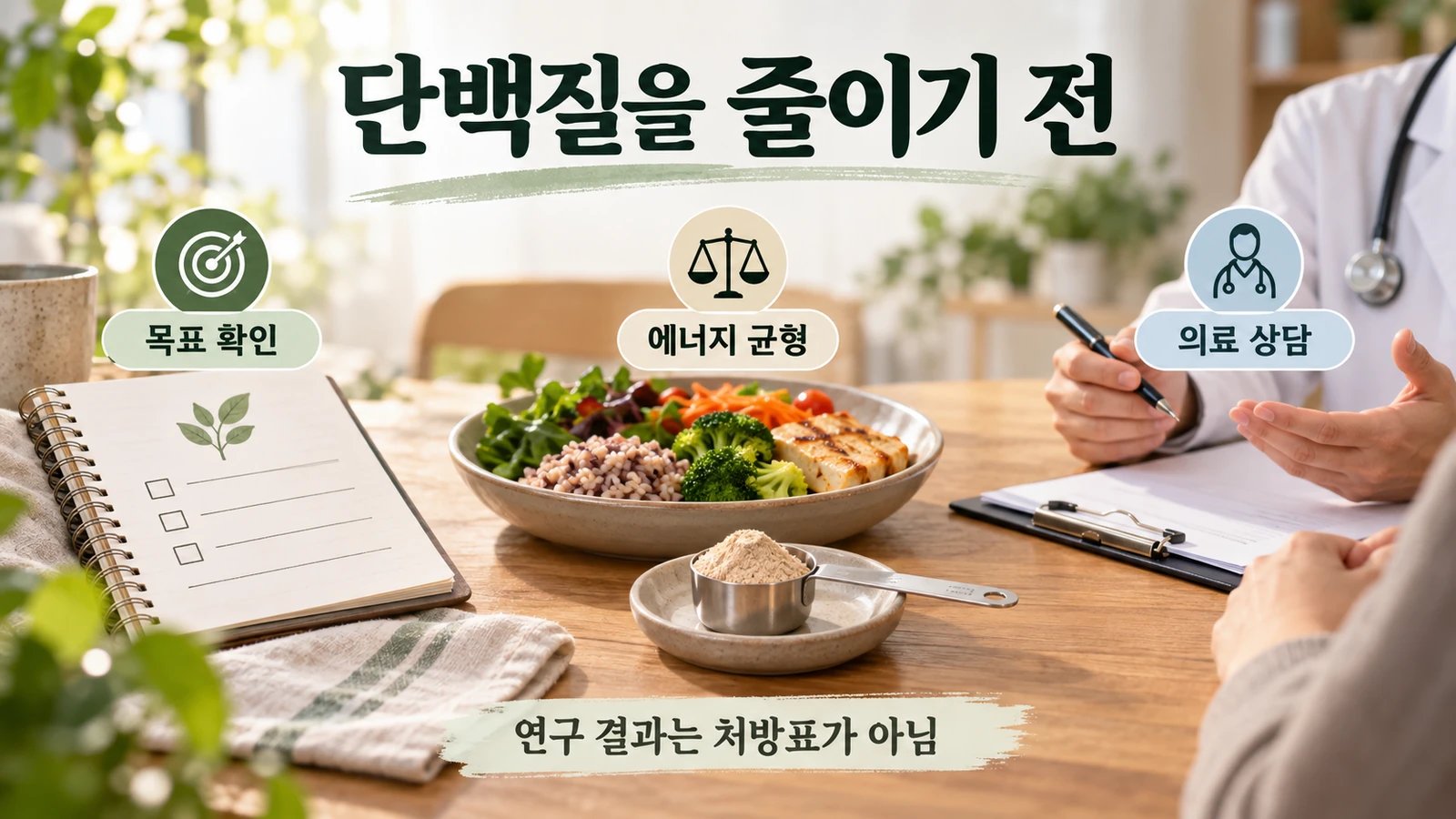 단백질 식단 변경 전 확인할 판단 기준