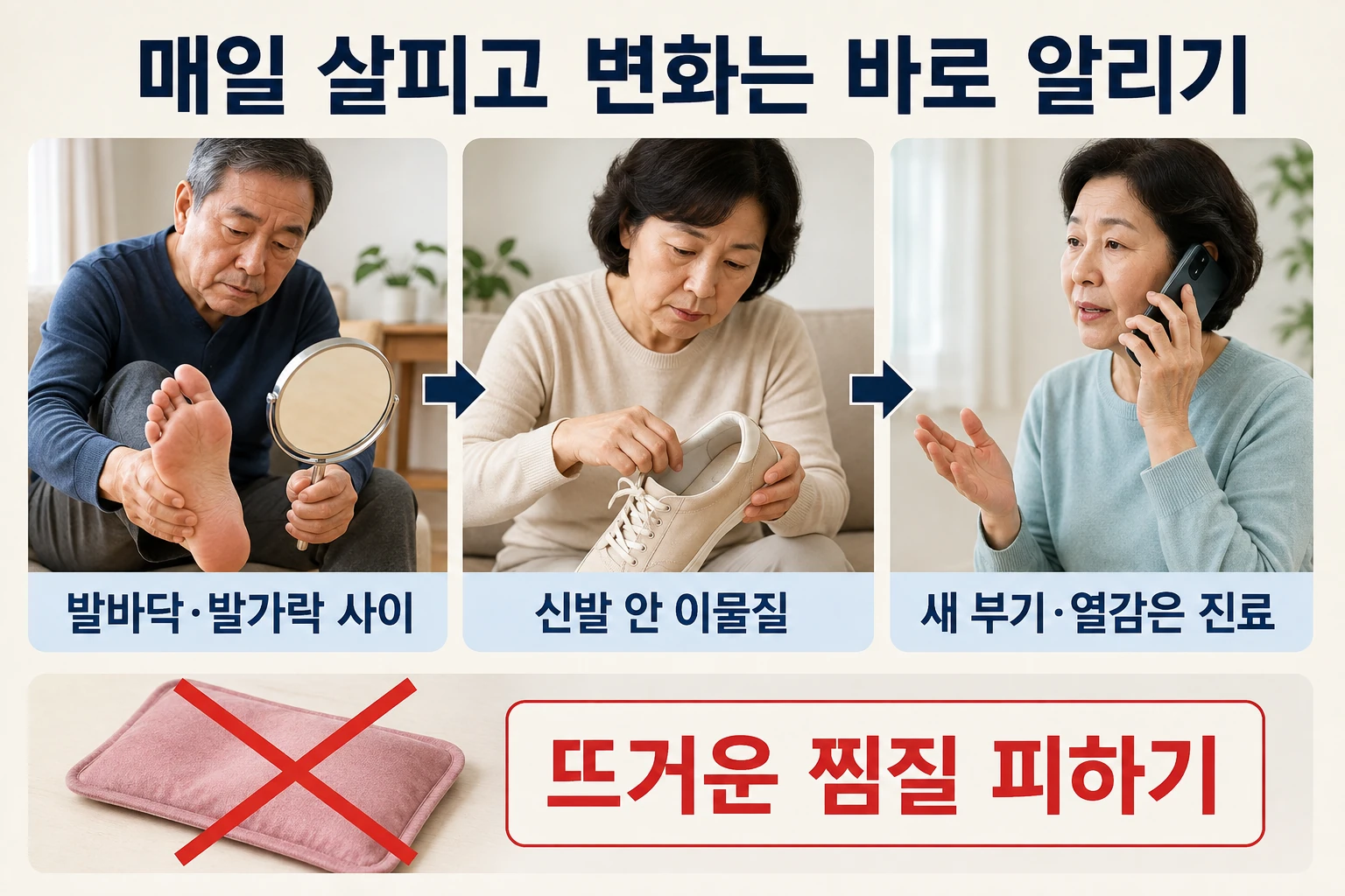 집에서 발견하고 진료로 연결하는 방법의 비교와 판단 기준