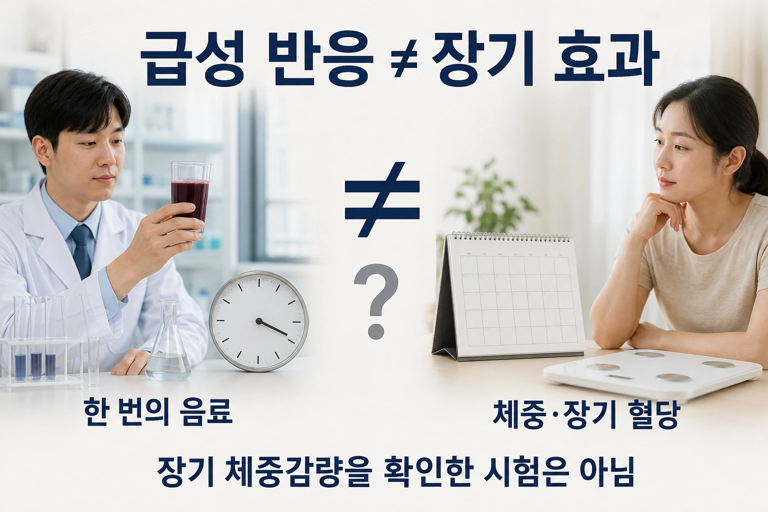 한 번의 섭취와 장기 식습관의 차이의 비교와 판단 기준
