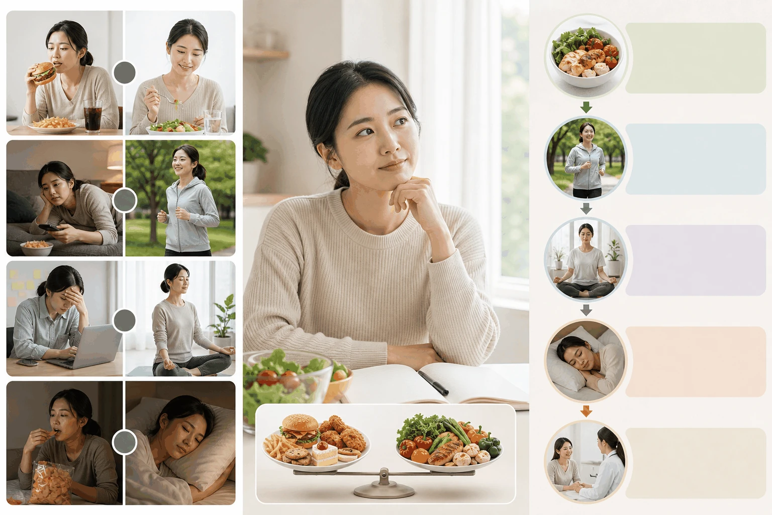 체중감량 계획의 우선순위의 핵심 내용을 보여주는 정보 이미지