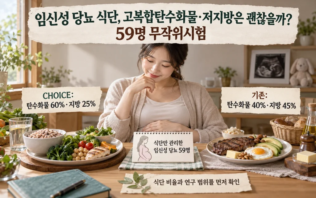 임신성 당뇨 식단 시험