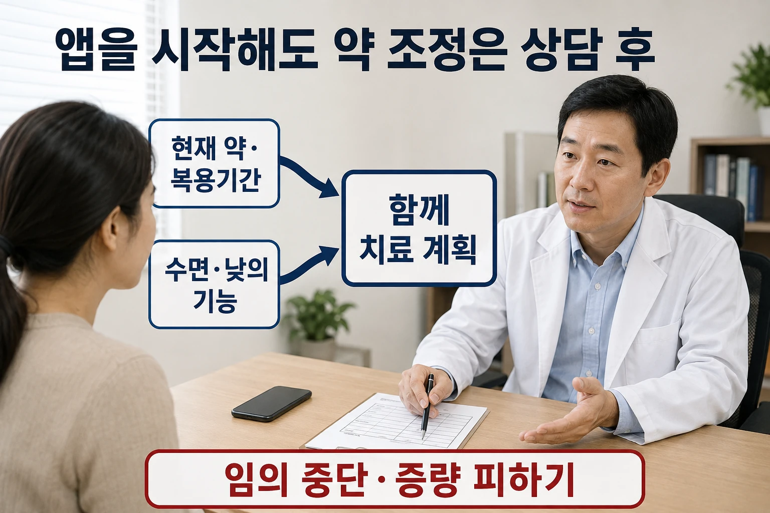 약을 바꾸기 전의 상담의 비교와 판단 기준