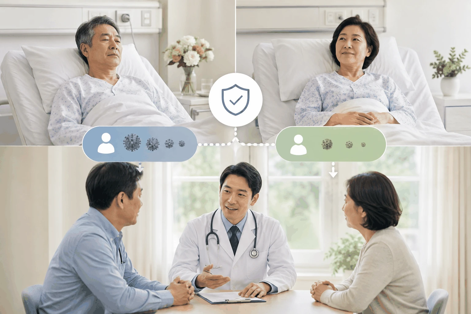 독감에 걸려 입원했어도 백신을 맞은 사람은 덜 위험할까 핵심 내용을 보여주는 대표 이미지