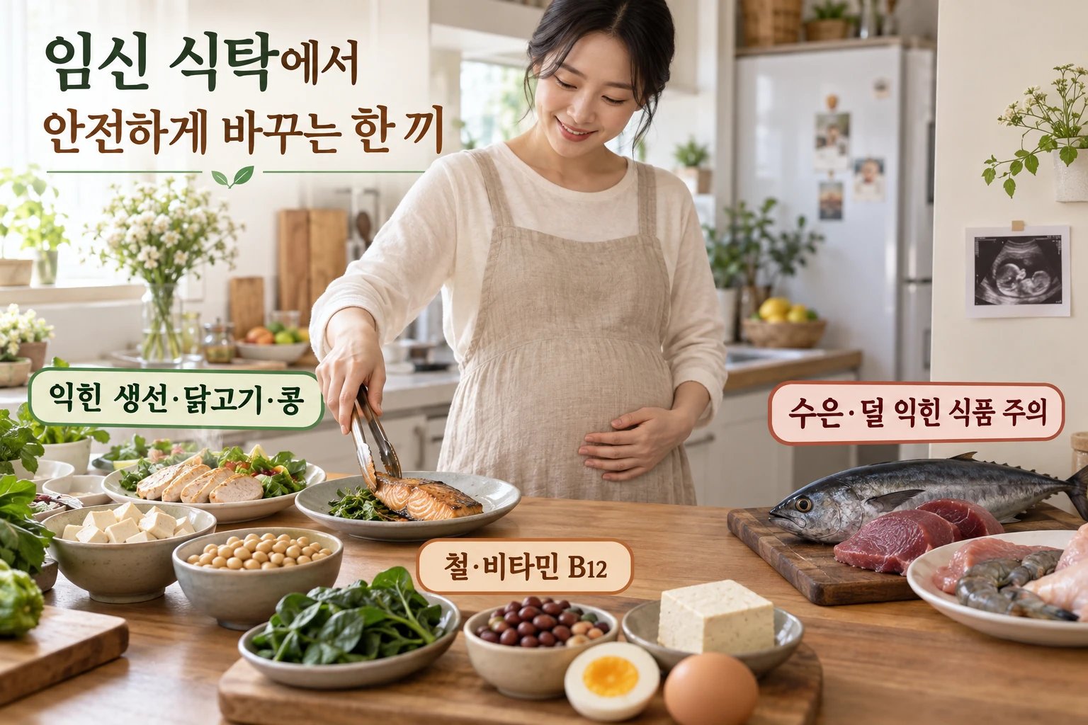 임신 중 단백질, 붉은 고기 대신 생선·닭고기를 먹으면 산후 체중이 덜 남을까 연구 결과와 적용 한계를 보여주는 4번째 인포그래픽