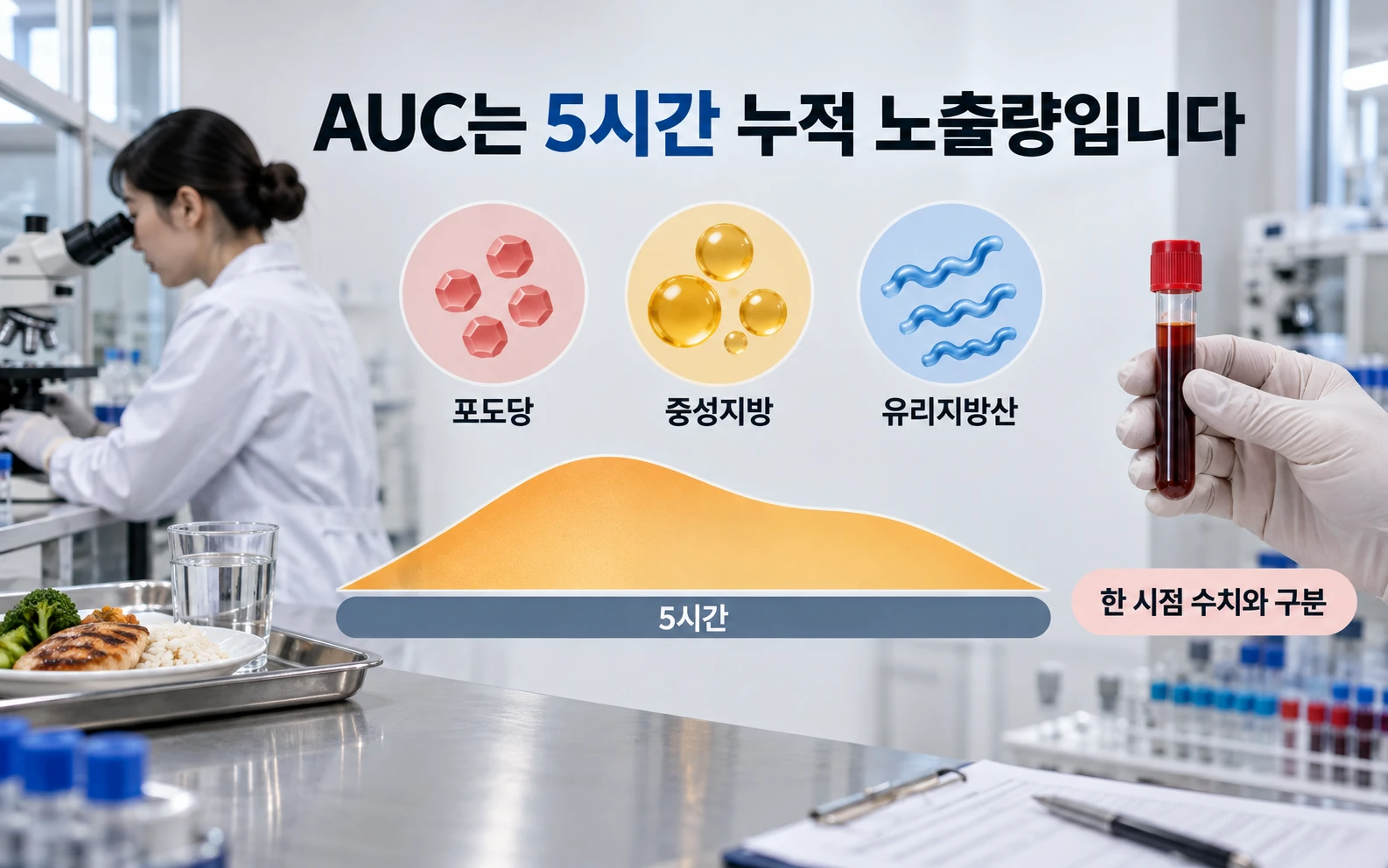 AUC는 5시간 누적 노출량입니다