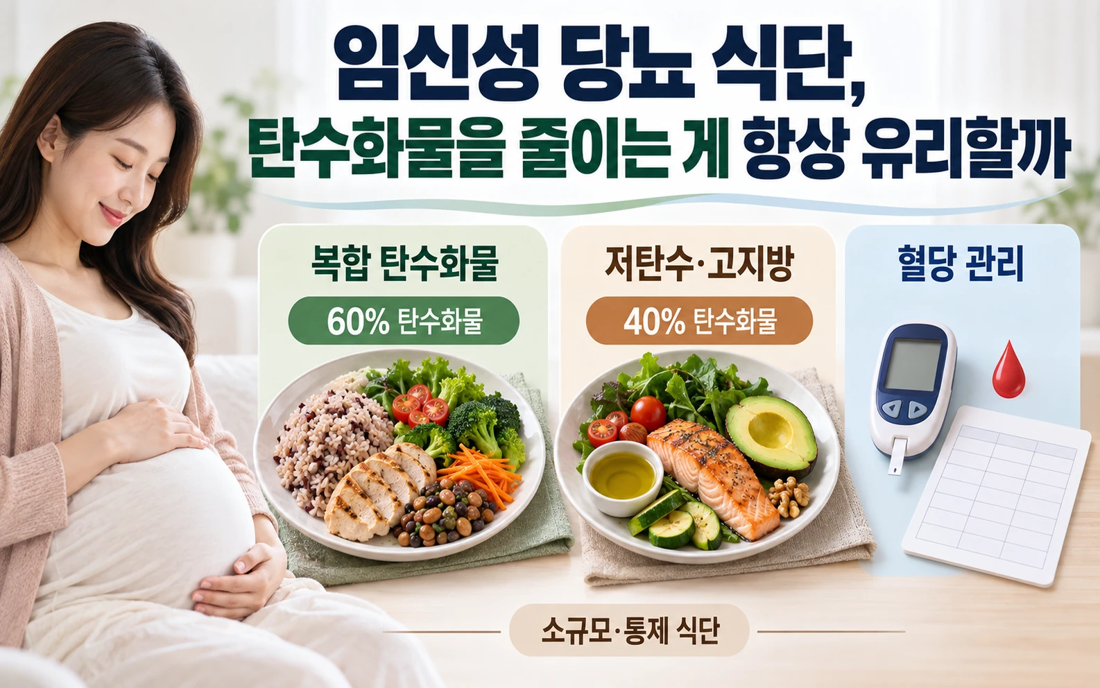 임신성 당뇨 식단, 탄수화물을 줄이는 게 항상 유리할까 핵심 요약