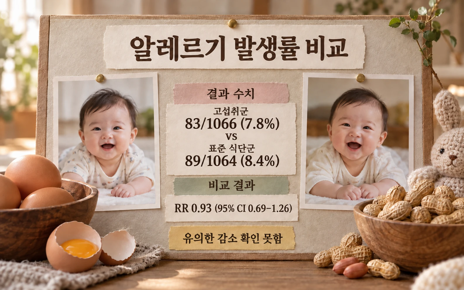 알레르기 발생률과 신뢰구간