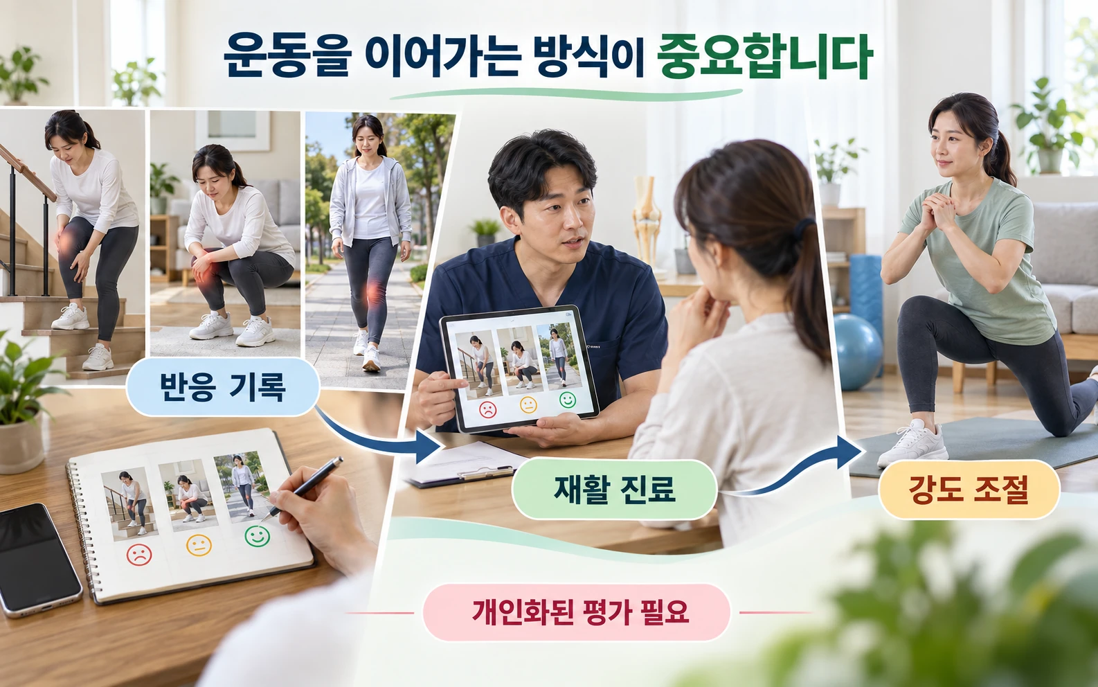 운동을 이어가는 방식이 중요합니다