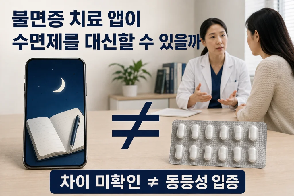 불면증 치료 앱이 수면제를 대신할 수 있을까의 비교와 판단 기준