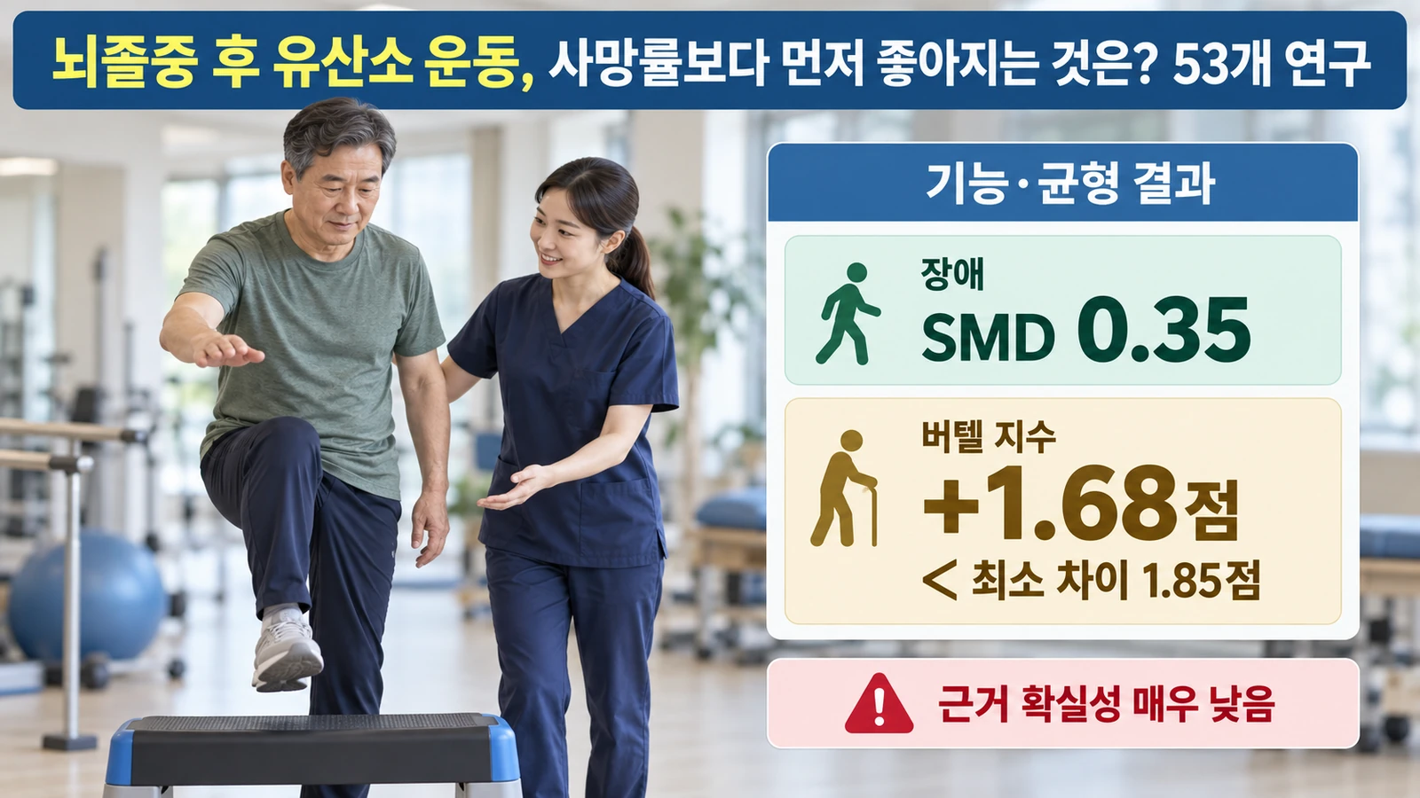 장애와 균형 개선 근거의 불확실성