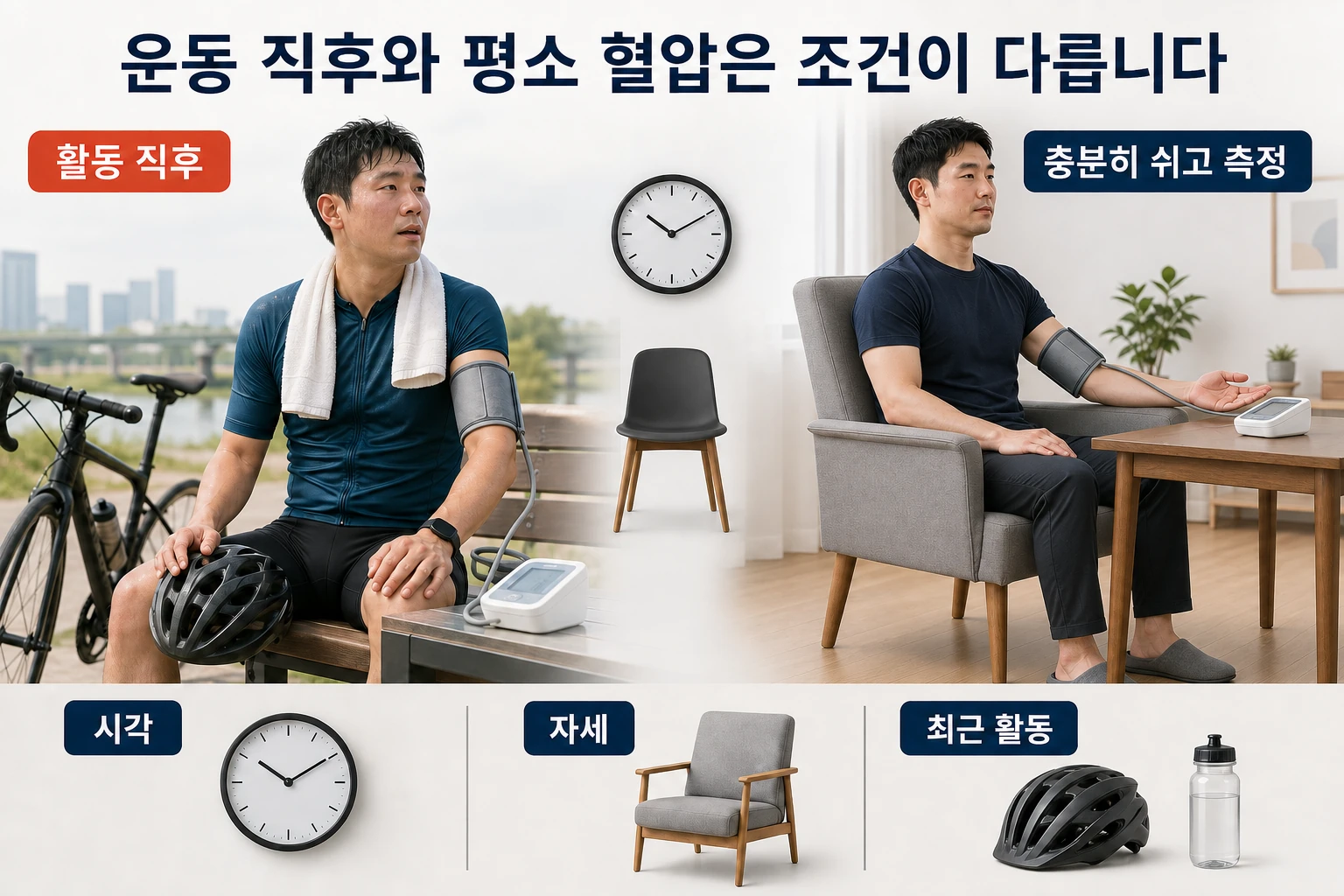 하루의 변화와 꾸준한 운동의 효과의 비교와 판단 기준