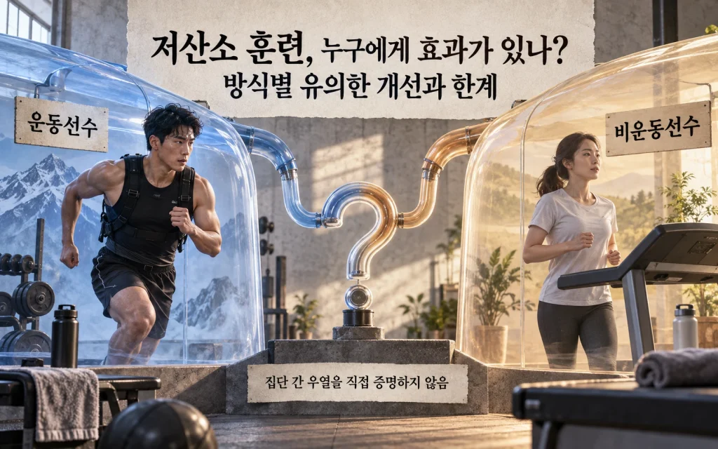 저산소 훈련의 대상별 결과와 해석 한계