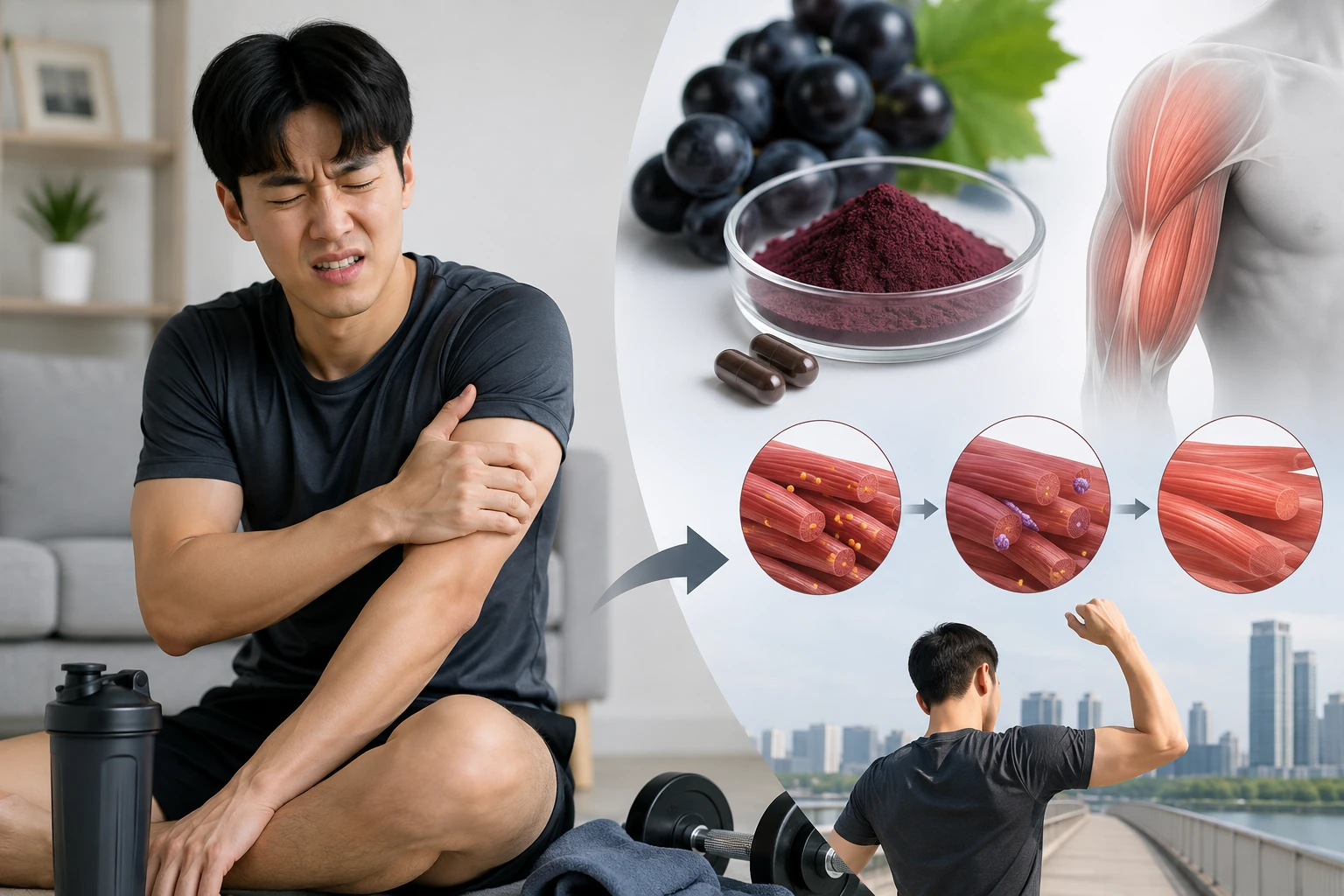 운동 뒤 근육통, 폴리페놀 보충제가 회복까지 앞당길까