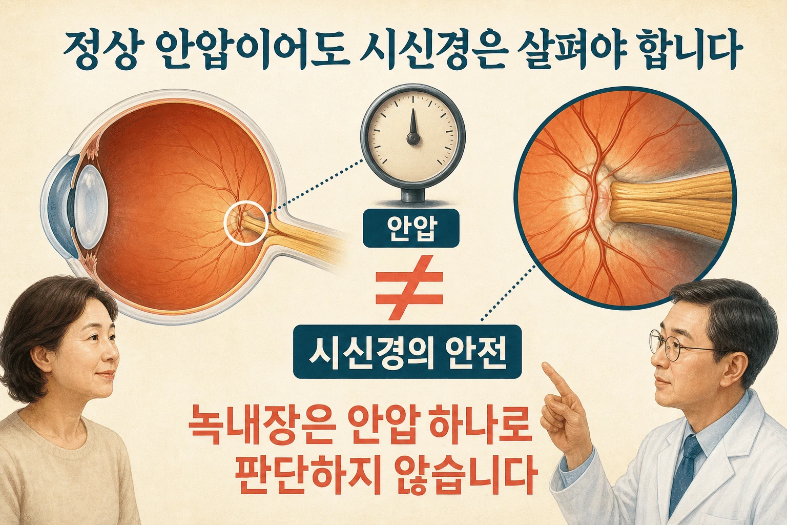 안압이 정상인데 녹내장이라니, 검사에서 보는 것은 따로 있습니다 핵심 내용을 보여주는 대표 이미지