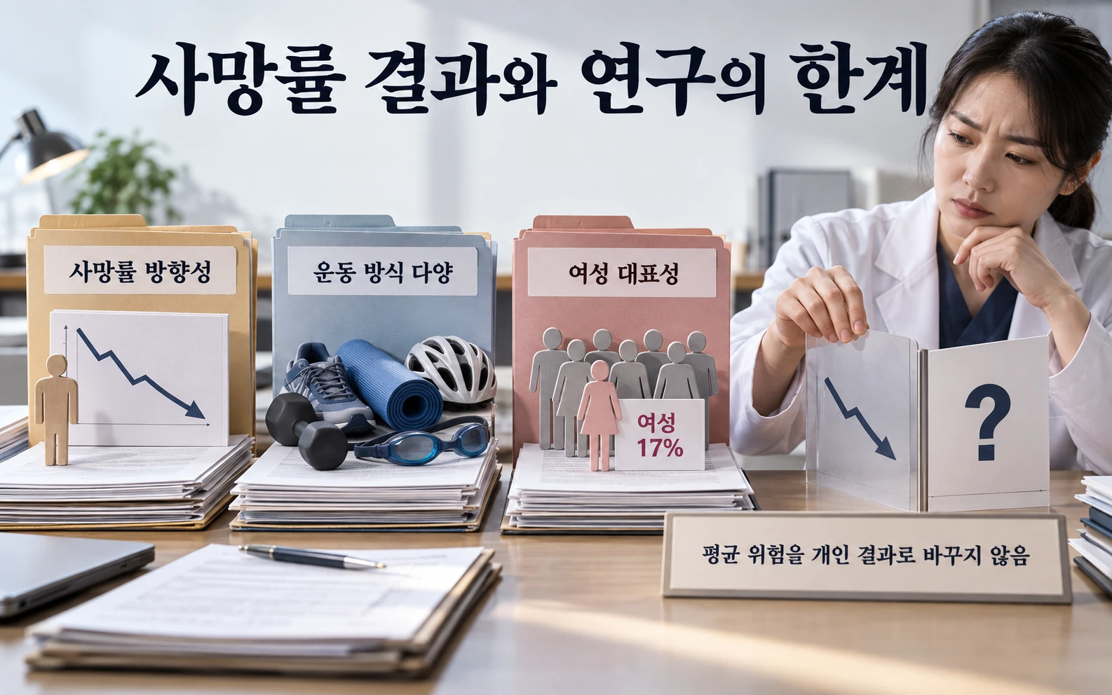 사망률 결과와 연구의 한계의 근거와 적용 범위