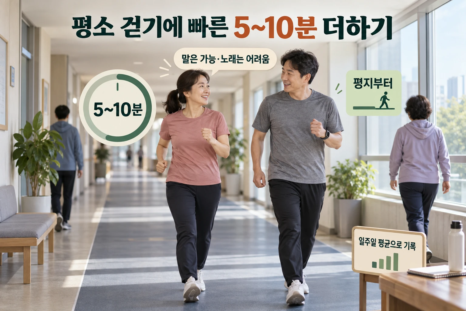 걸음 수가 적어도 속도를 높이면 달라집니다, 오천 보 미만에서 본 사망 위험 연구 결과와 적용 한계를 보여주는 4번째 인포그래픽