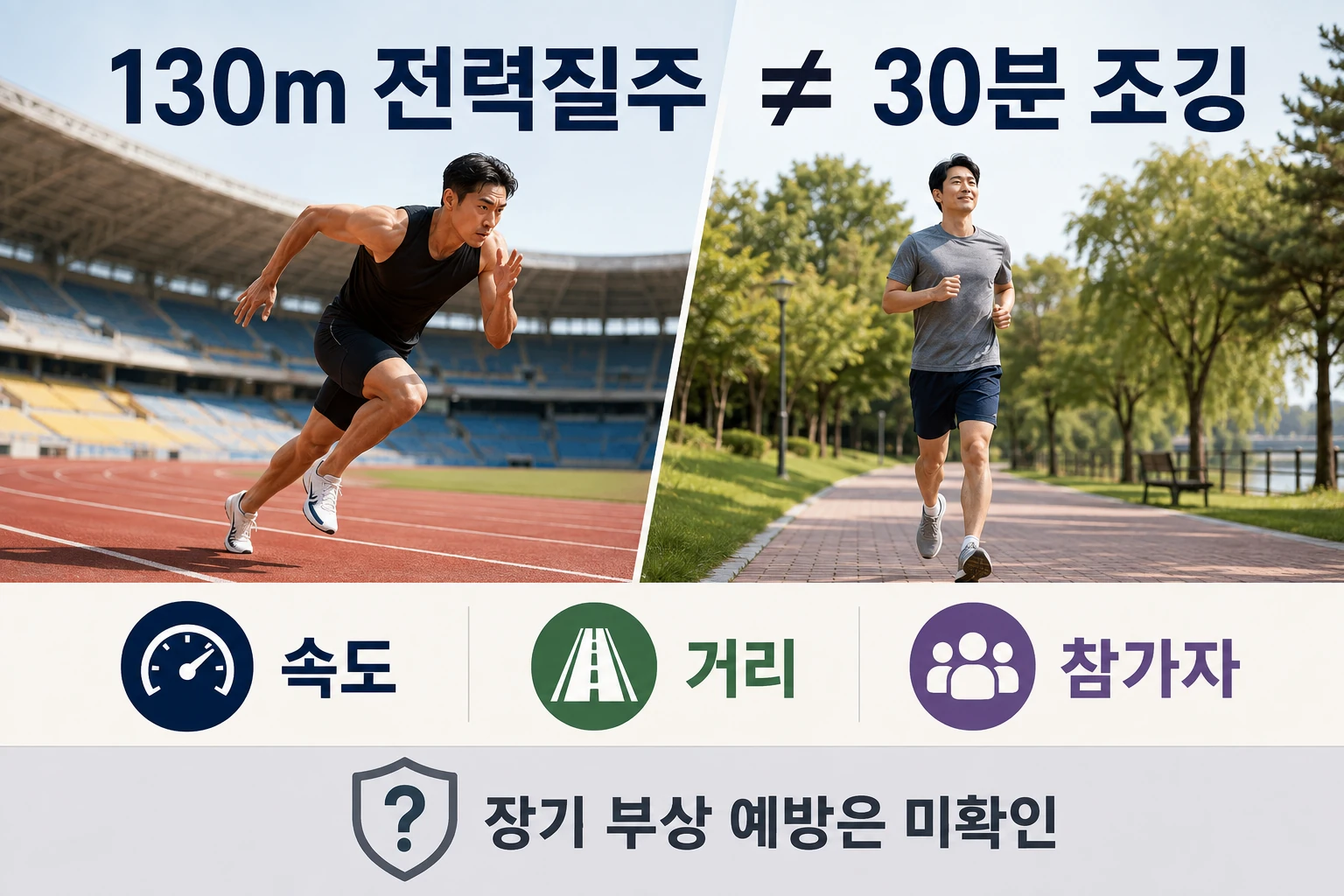 단거리 결과를 조깅에 옮기기 어려운 이유의 비교와 판단 기준