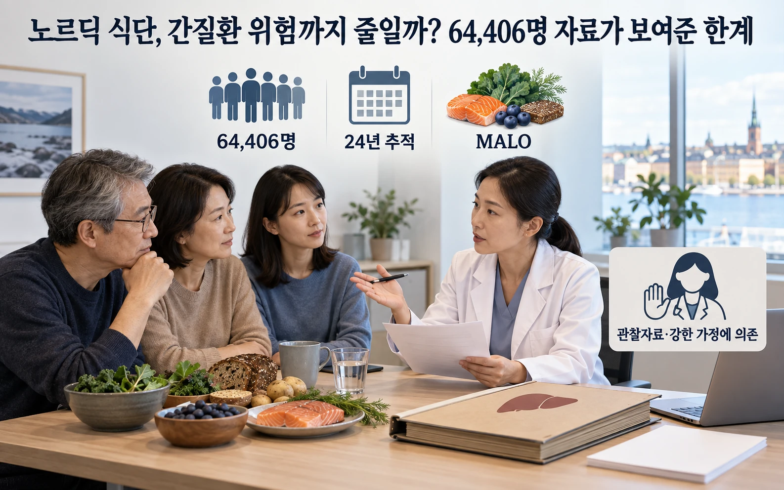 노르딕 식단, 간질환 위험까지 줄일까？ 64,406명 자료가 보여준 한계 연구 개요