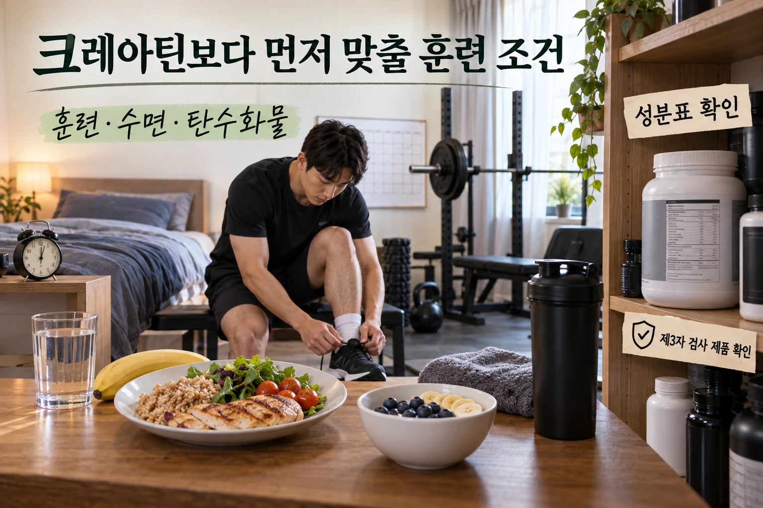 축구선수의 4주 반복질주 훈련, 크레아틴 종류에 따라 효과가 달랐을까 연구 결과와 적용 한계를 보여주는 4번째 인포그래픽