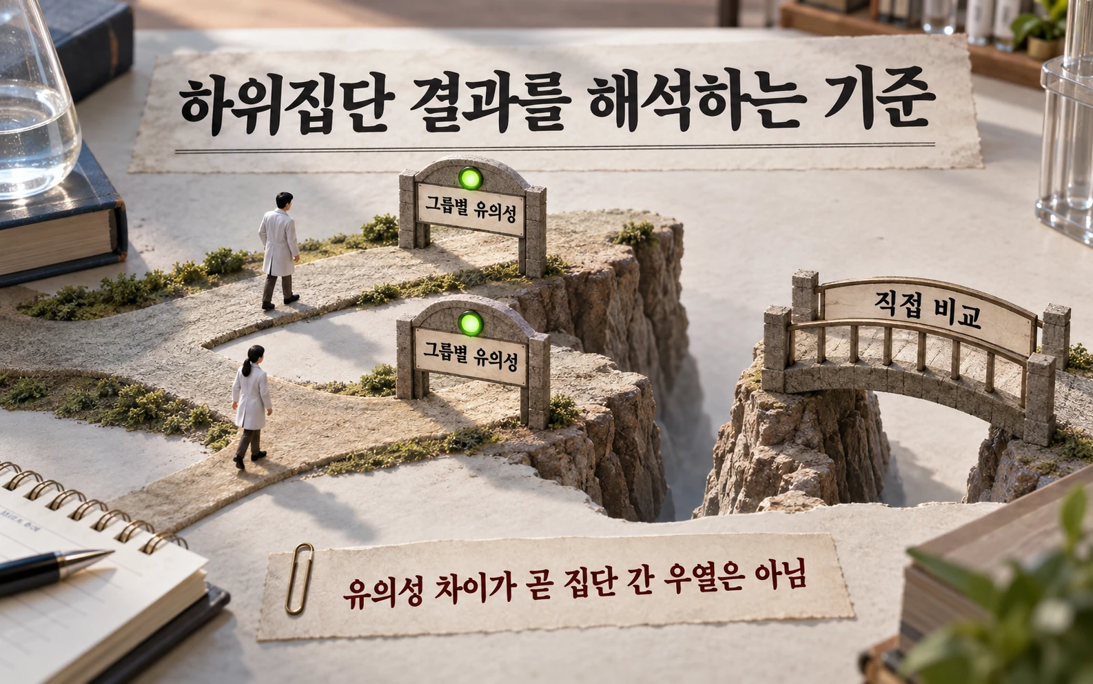 하위집단 유의성은 집단 간 우열의 증명이 아님