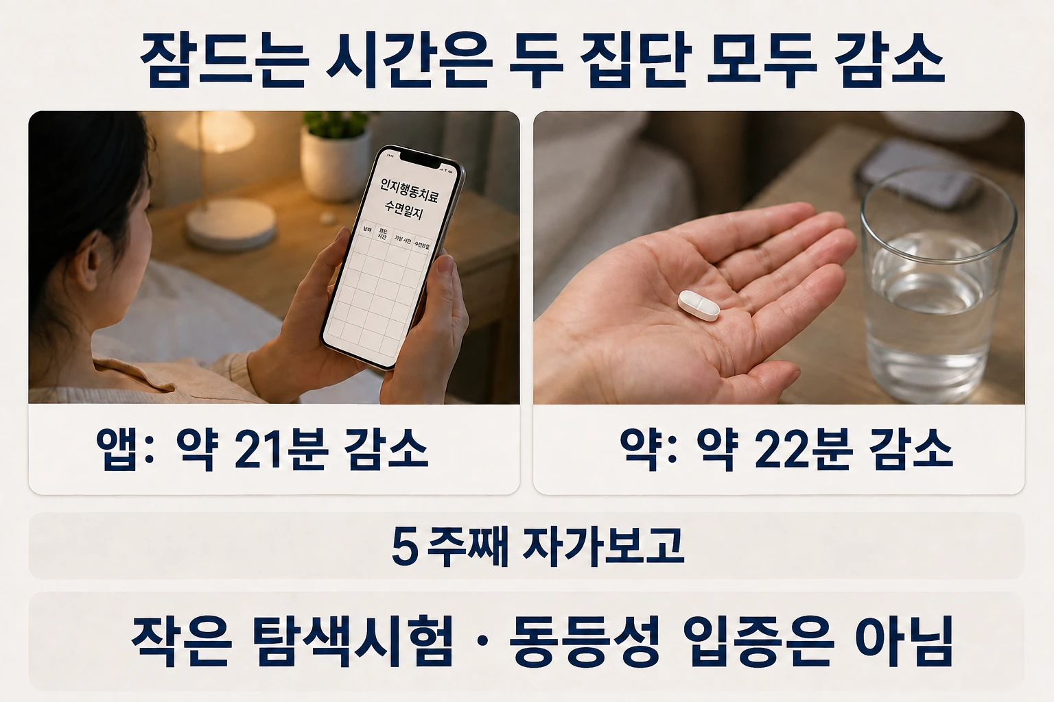 차이가 없다는 결과의 해석의 비교와 판단 기준