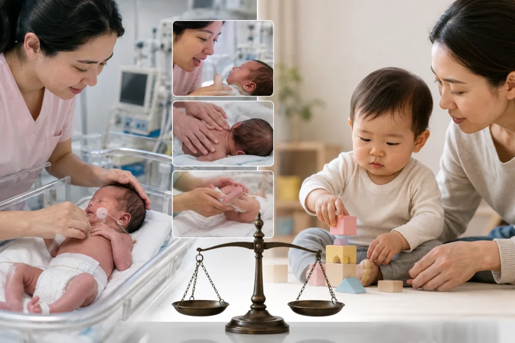 미숙아 감각 자극, 발달과 체중 증가에 정말 도움이 될까 핵심 내용을 보여주는 대표 이미지