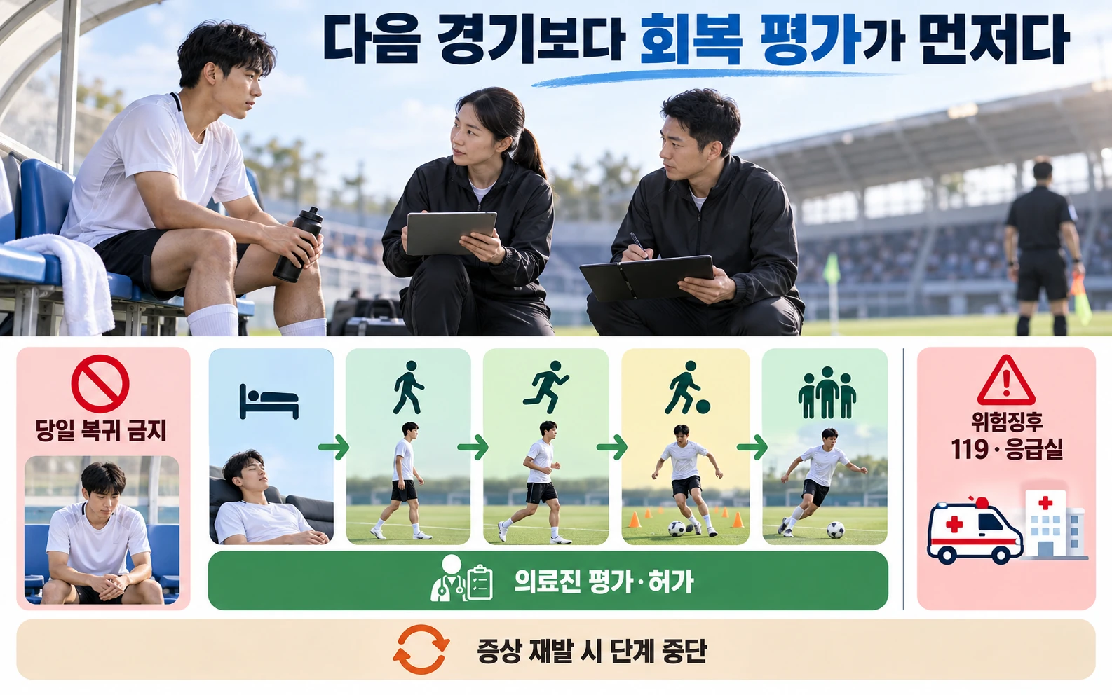 다음 경기보다 회복 평가가 먼저다의 근거와 적용 범위