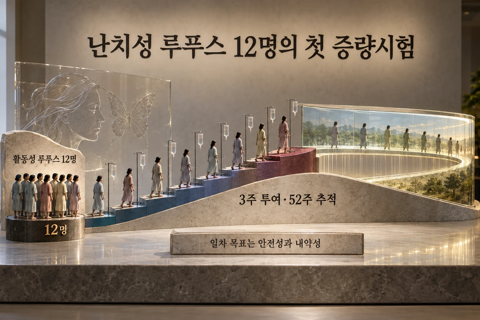 루푸스에서 B세포를 깊게 줄이는 이중항체, 12명 1상시험은 무엇을 보여줬나 연구 결과와 적용 한계를 보여주는 2번째 인포그래픽
