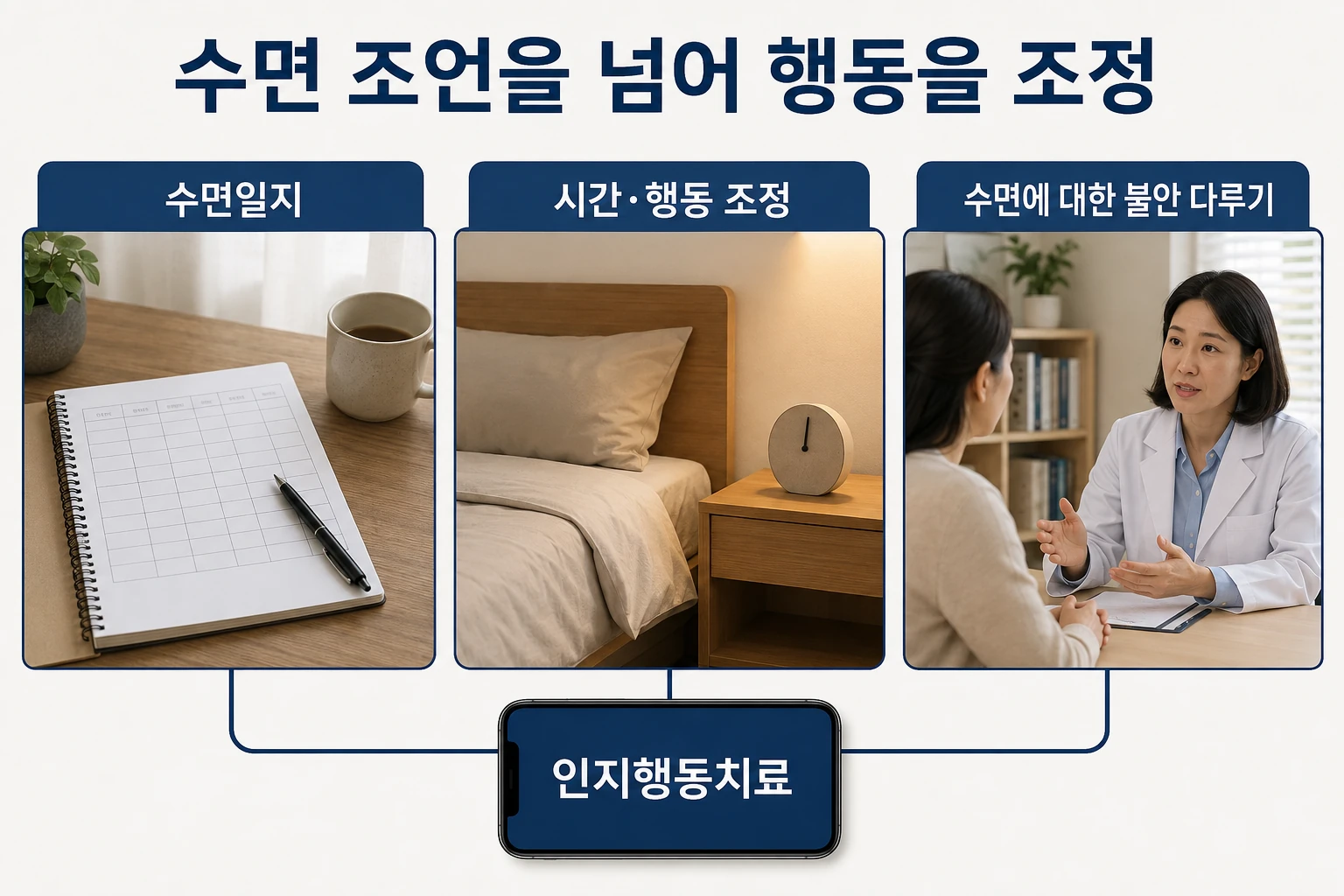 수면 조언과 인지행동치료의 차이의 비교와 판단 기준